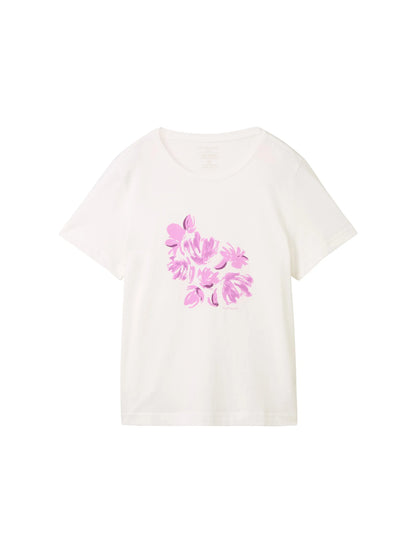 Tom Tailor Offwhite Women T-Shirt with a Print SKU: 1040544_15221 Image 07