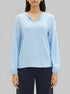 Tom Tailor Blue White Thin Stripe Women Blouse with Striped Pattern SKU: 1040546_34913 Image 00