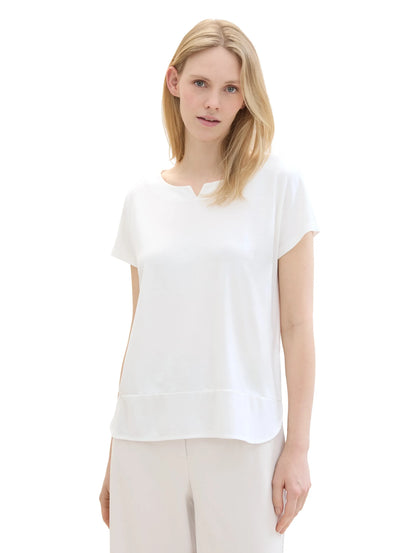 Tom Tailor Whisper White Women T-Shirt Made From a Blend of Materials SKU: 1040547_10315 Image 04