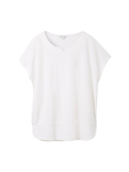 Tom Tailor Whisper White Women T-Shirt Made From a Blend of Materials SKU: 1040547_10315 Image 06