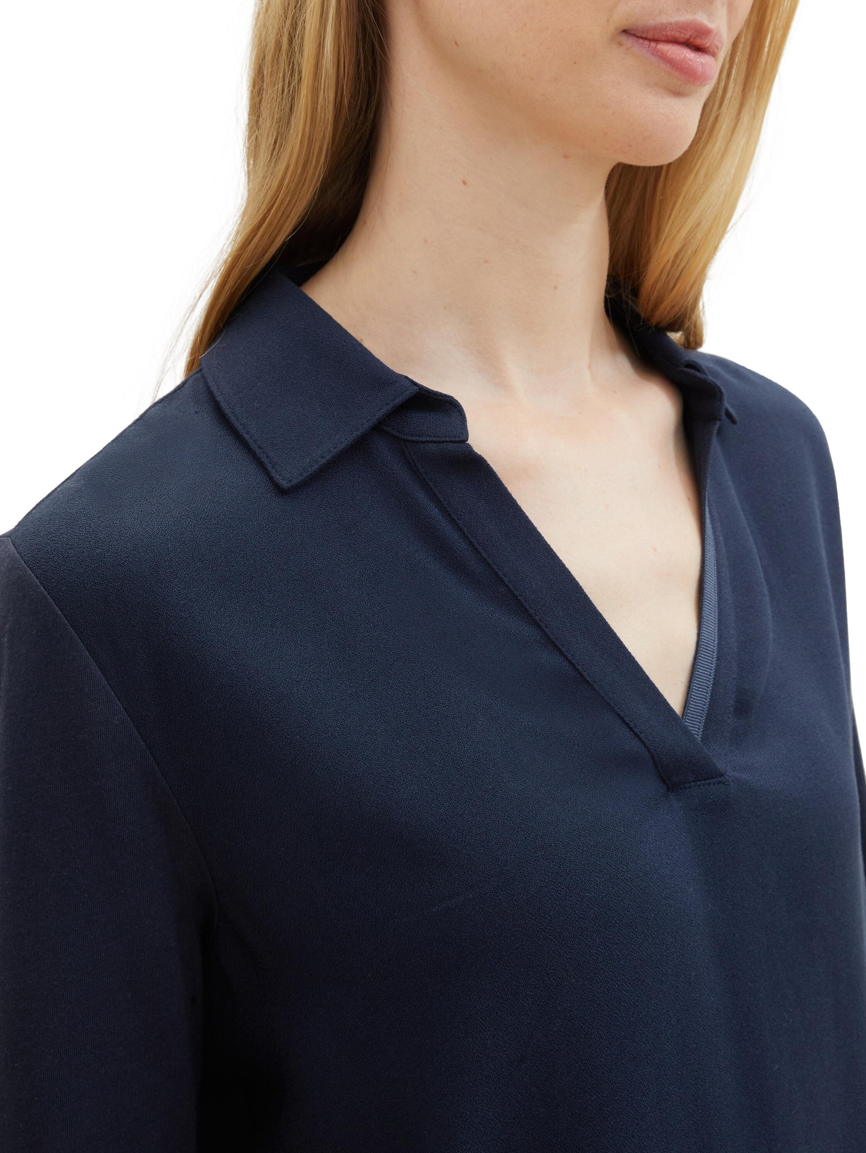 T-Shirt Fabric Mix W Collar_1040550_10668_06