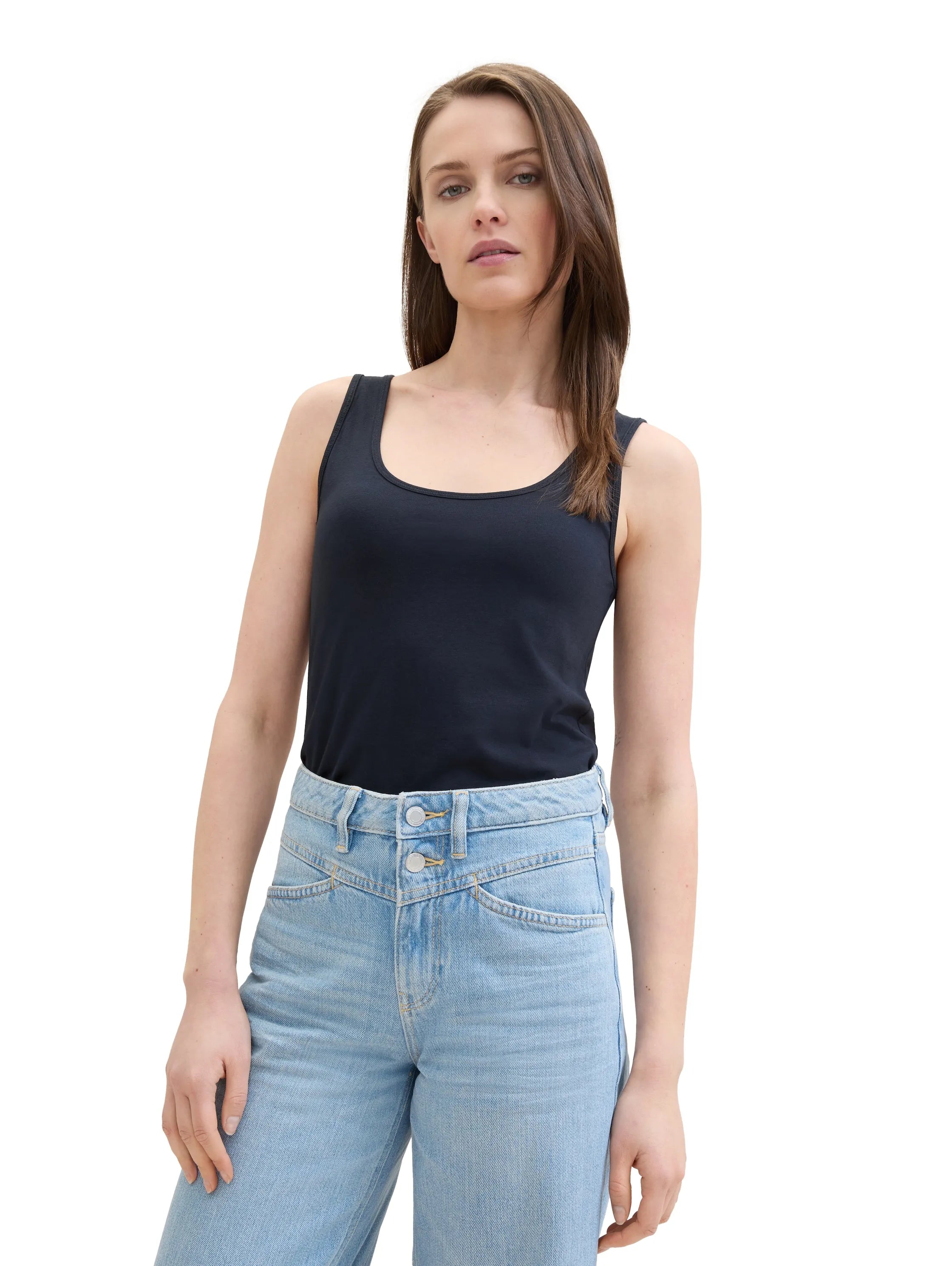 Tom Tailor Sky Captain Blue Women Basic Top SKU: 1040552_10668 Image 01