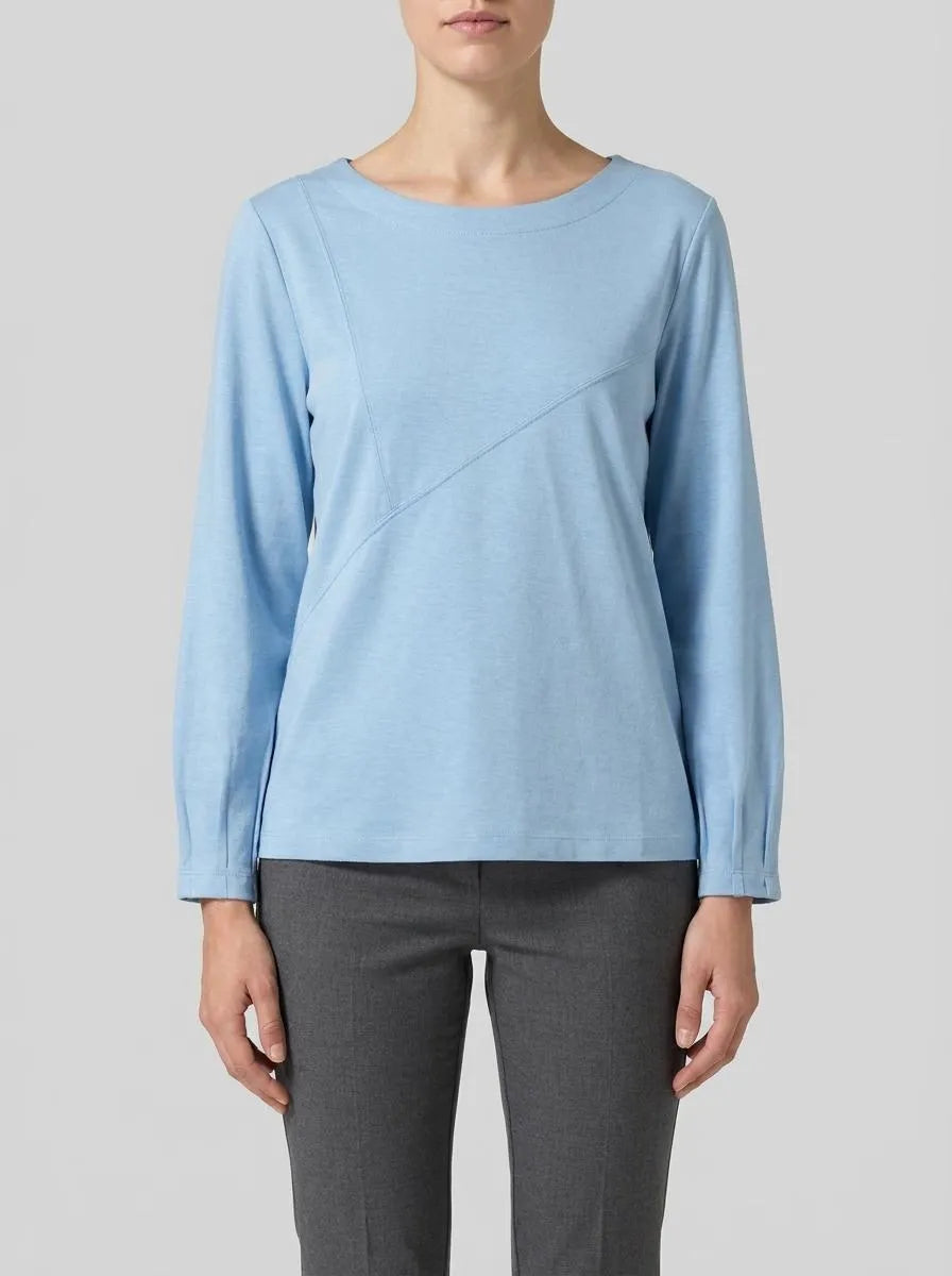 Tom Tailor Light Fjord Blue Women 7/8-Sleeved T-Shirt SKU: 1040566_34587 Image 00
