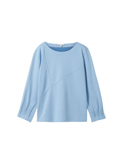 Tom Tailor Light Fjord Blue Women 7/8-Sleeved T-Shirt SKU: 1040566_34587 Image 07