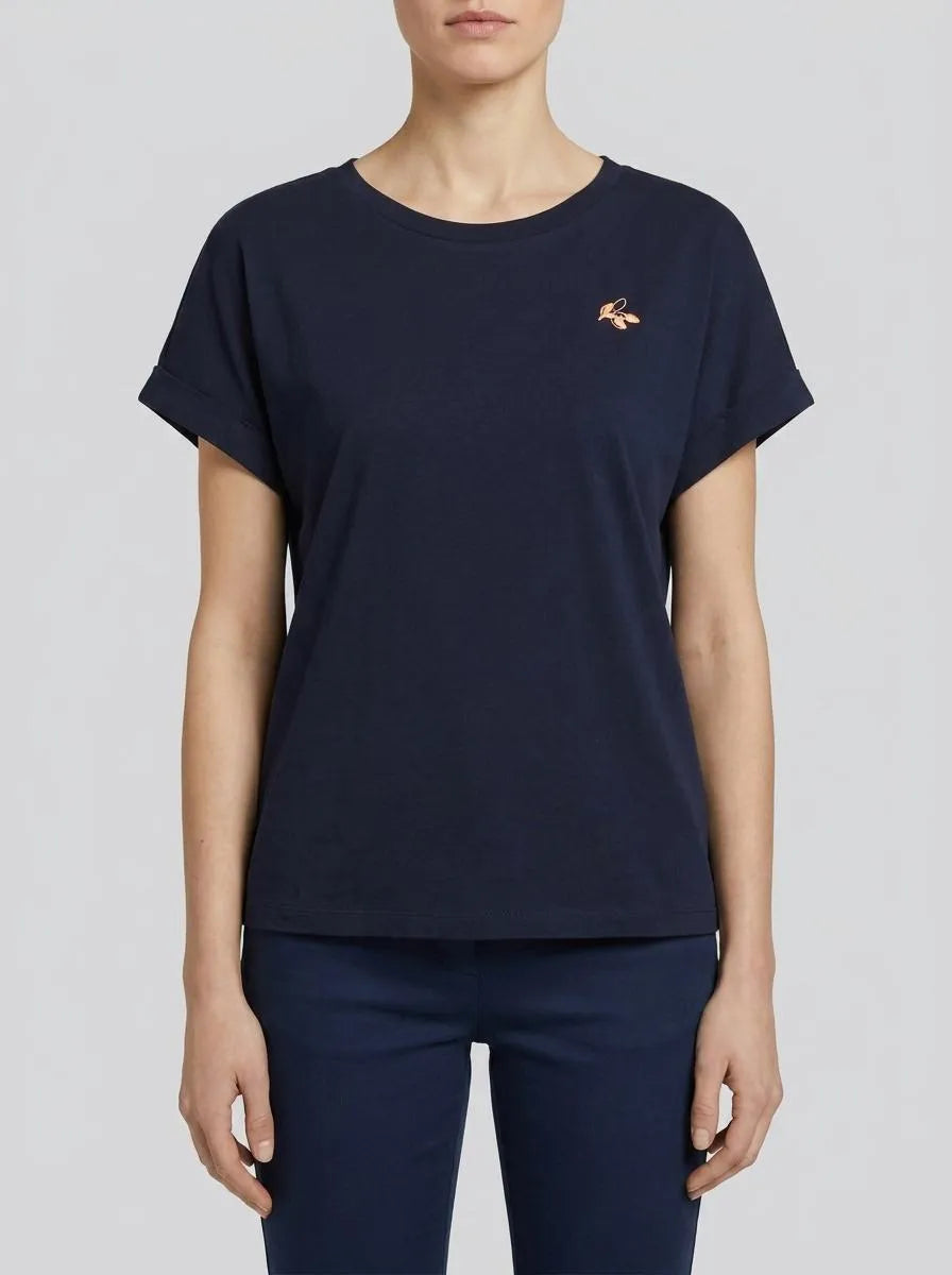 Tom Tailor Sky Captain Blue Women Organic Cotton T-Shirt SKU: 1040578_10668 Image 00
