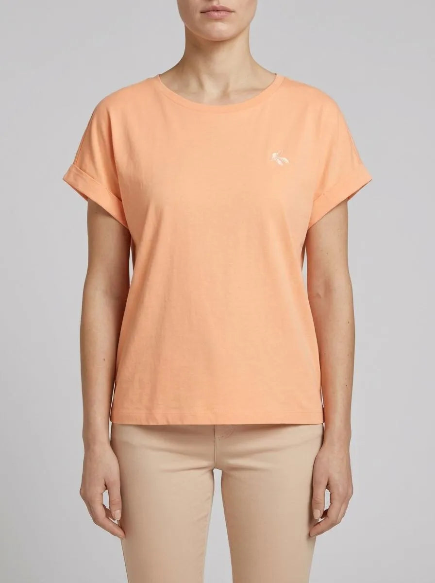 Tom Tailor Light Coral Women Organic Cotton T-Shirt SKU: 1040578_34891 Image 00