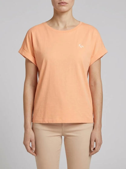 Tom Tailor Light Coral Women Organic Cotton T-Shirt SKU: 1040578_34891 Image 00