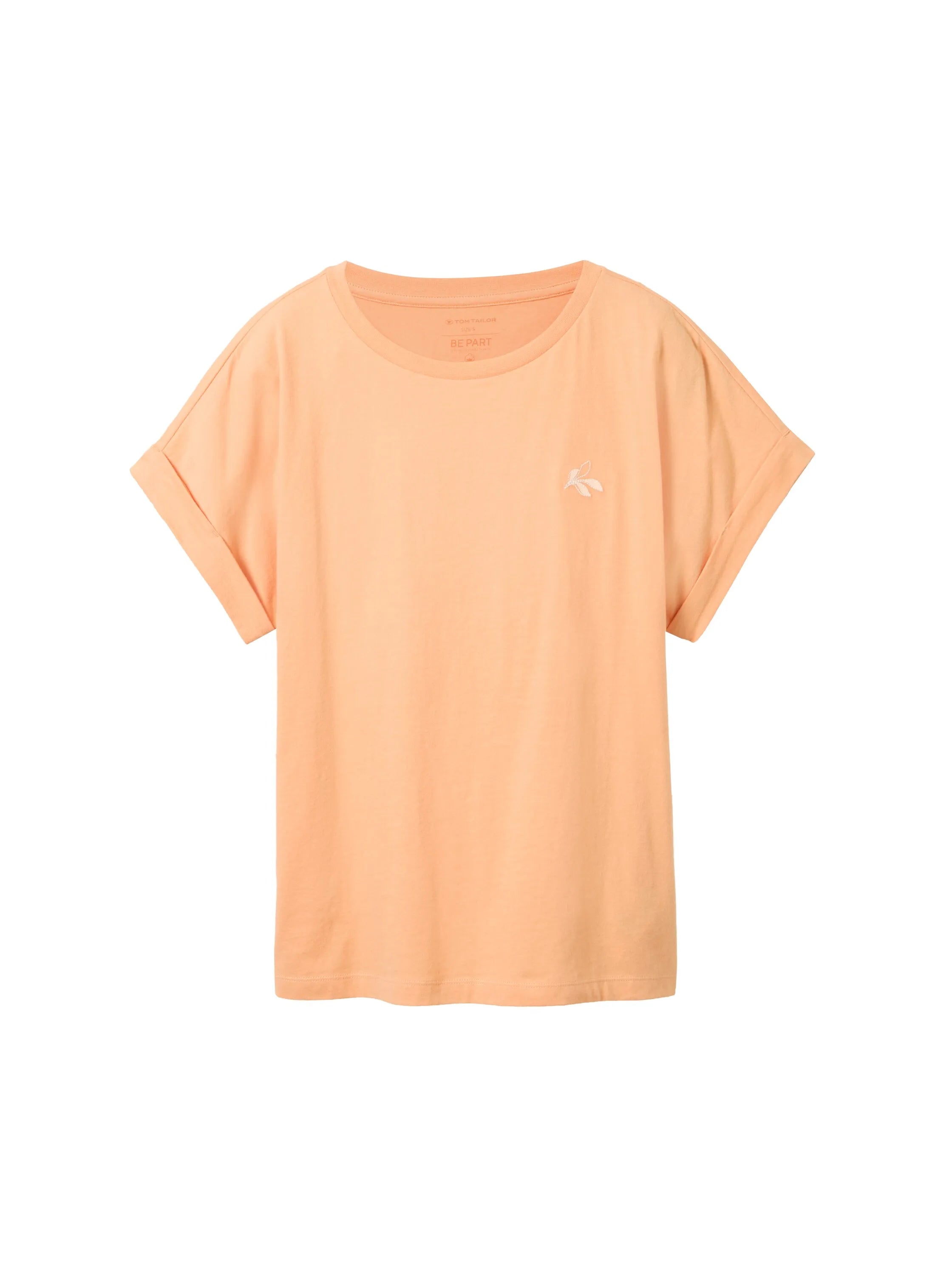 Tom Tailor Light Coral Women Organic Cotton T-Shirt SKU: 1040578_34891 Image 07