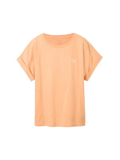 Tom Tailor Light Coral Women Organic Cotton T-Shirt SKU: 1040578_34891 Image 07