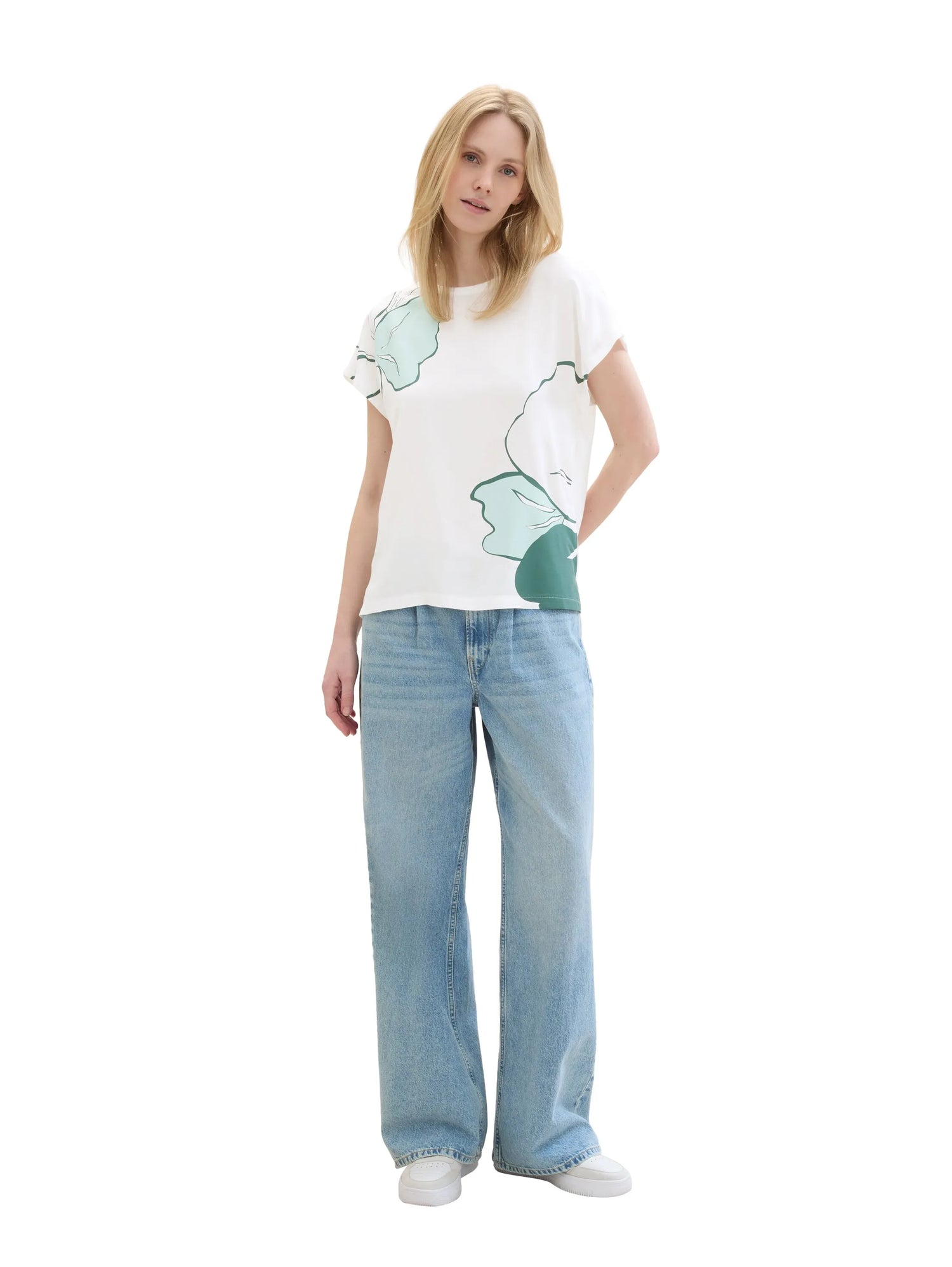 Tom Tailor Whisper White Women T-Shirt with a Print SKU: 1040588_10315 Image 02