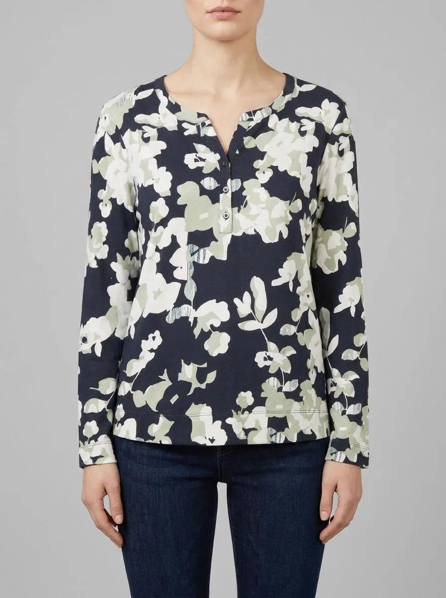 Tom Tailor Cut Floral Design Women Patterned 7/8 Sleeve Shirt SKU: 1040592_34790 Image 00