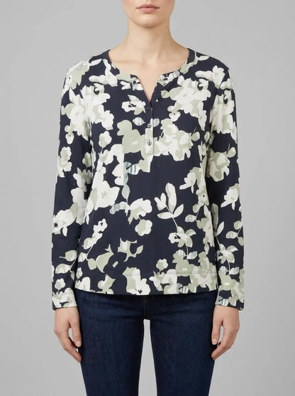 Tom Tailor Cut Floral Design Women Patterned 7/8 Sleeve Shirt SKU: 1040592_34790 Image 00