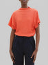 Denim Tom Tailor Plain Red Women T-Shirt in a Crinkled Look SKU: 1040634_11042 Image 00