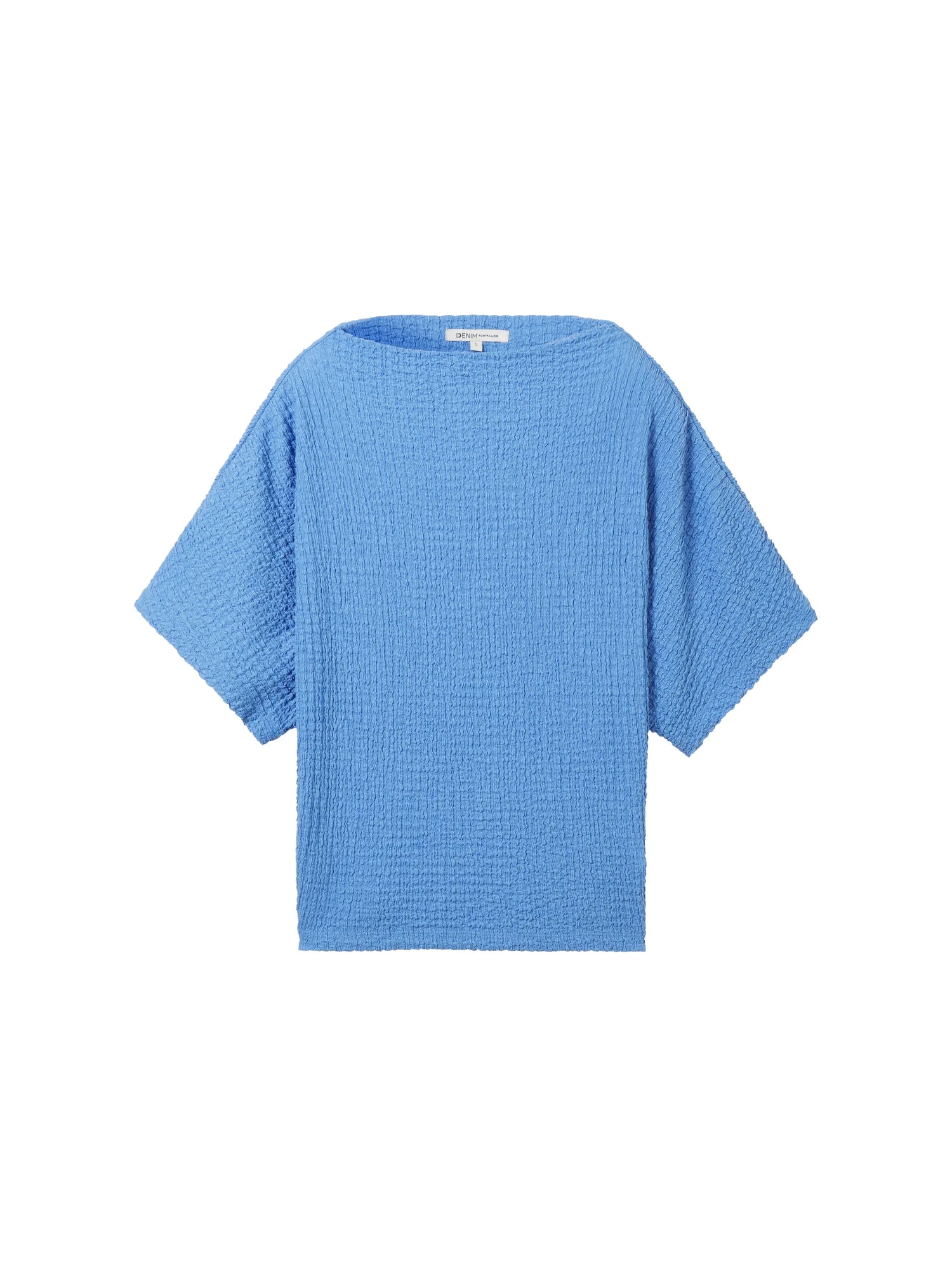 Denim Tom Tailor Sicilian Blue Women T-Shirt in a Crinkled Look SKU: 1040634_18712 Image 07