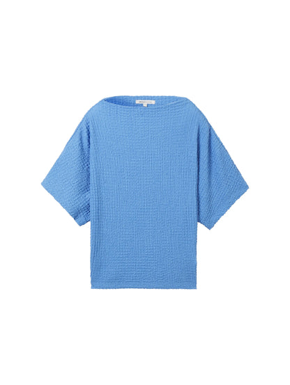 Denim Tom Tailor Sicilian Blue Women T-Shirt in a Crinkled Look SKU: 1040634_18712 Image 07