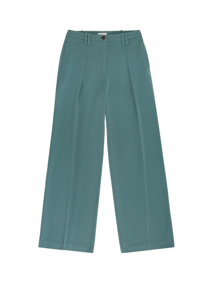 Tom Tailor Sea Pine Green Women Lea Wide Leg Trousers with Recycled Polyester SKU: 1040686_10697 Image 08