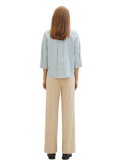 Tom Tailor Sandy Beige Women Lea Wide Leg Trousers with Recycled Polyester SKU: 1040686_11485 Image 03