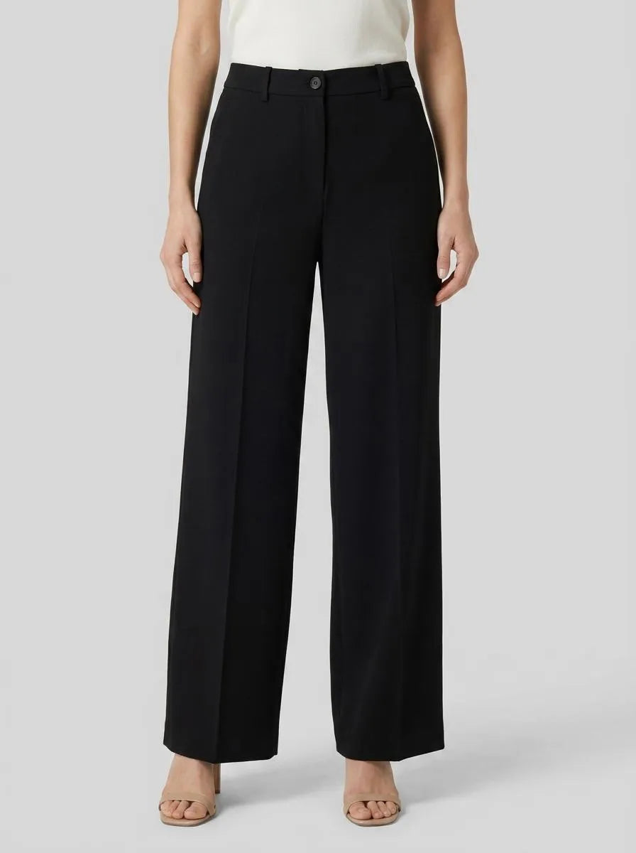 Tom Tailor Deep Black Women Lea Wide Leg Trousers with Recycled Polyester SKU: 1040686_14482 Image 00