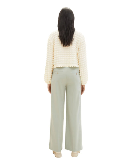 Tom Tailor Desert Green Women Lea Wide Leg Trousers with Recycled Polyester SKU: 1040686_34895 Image 04