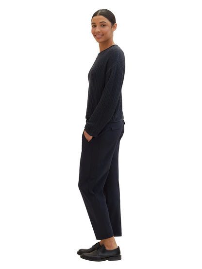 Tom Tailor Sky Captain Blue Women Loose-Fit Trousers SKU: 1040697_10668 Image 02