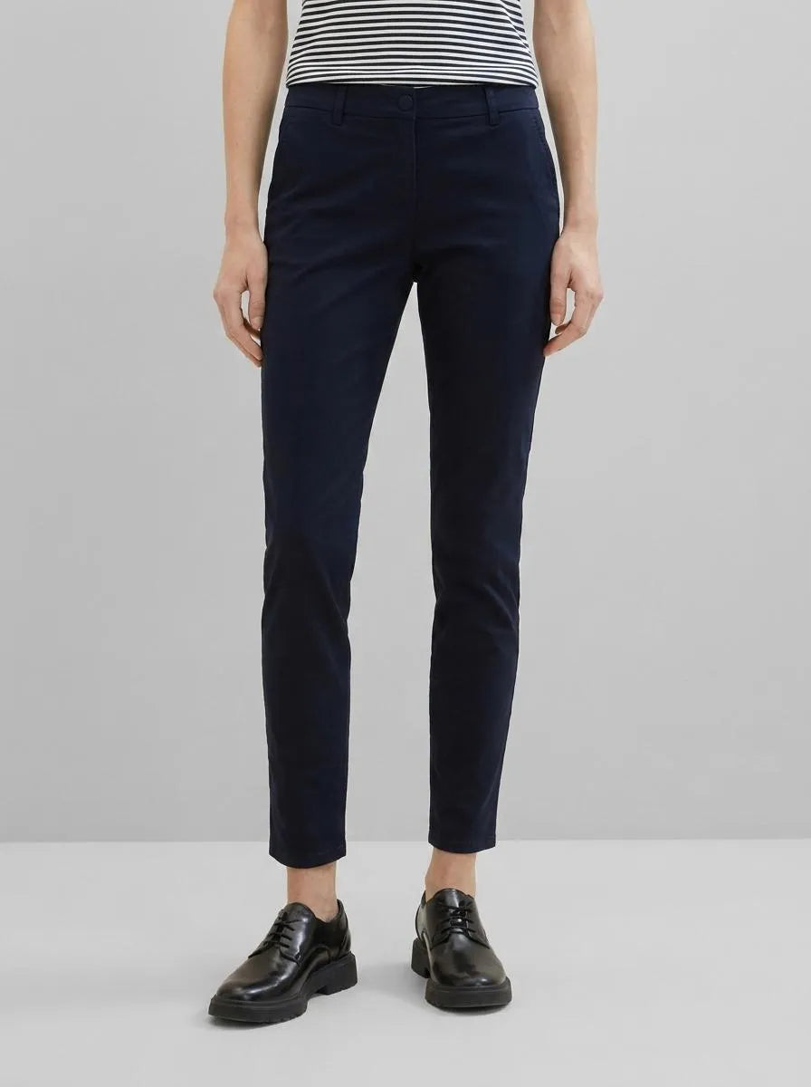 Tom Tailor Sky Captain Blue Women Chino Slim Trousers SKU: 1040698_10668 Image 00
