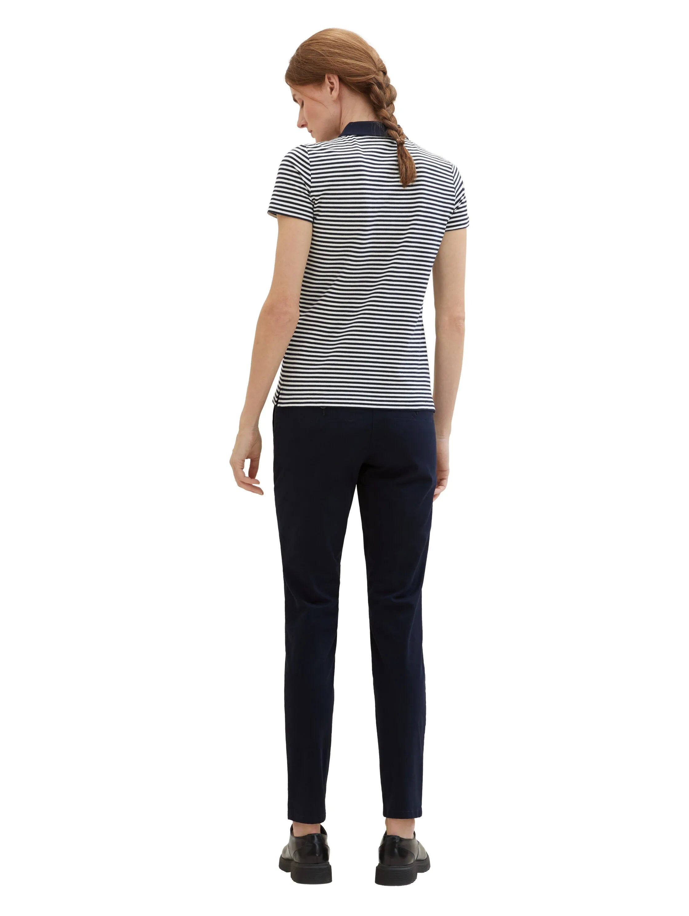 Tom Tailor Sky Captain Blue Women Chino Slim Trousers SKU: 1040698_10668 Image 04