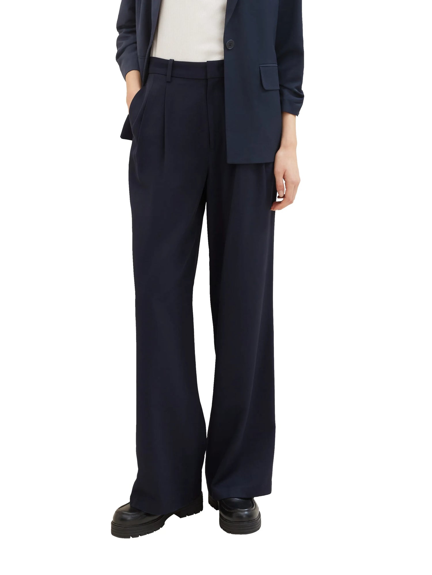 Denim Tom Tailor Sky Captain Blue Women Wide Leg Trousers SKU: 1040729_10668 Image 01