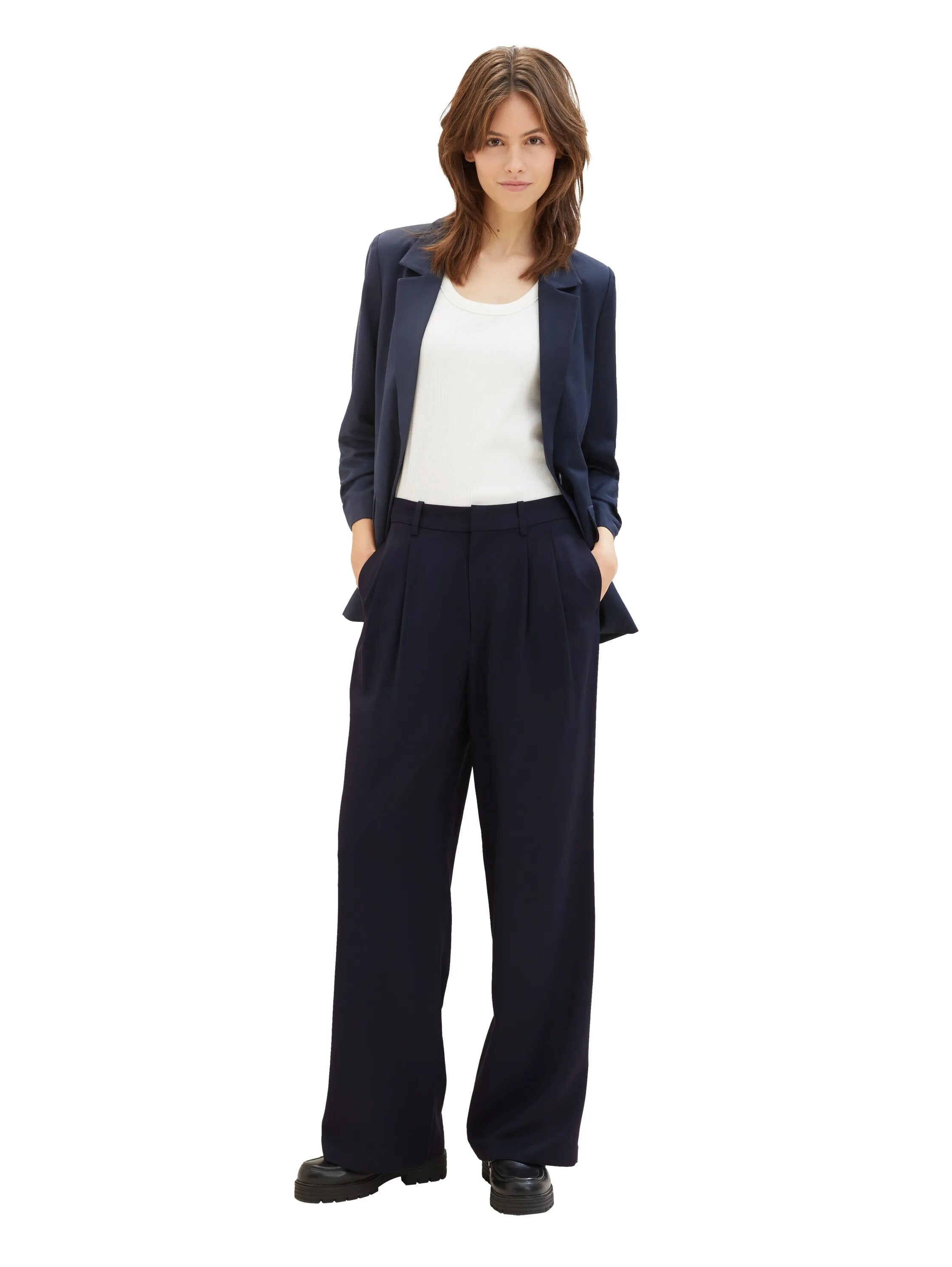 Denim Tom Tailor Sky Captain Blue Women Wide Leg Trousers SKU: 1040729_10668 Image 03