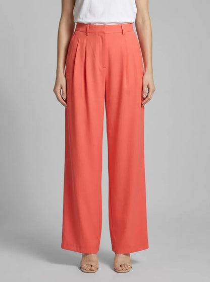 Denim Tom Tailor Plain Red Women Wide Leg Trousers SKU: 1040729_11042 Image 00