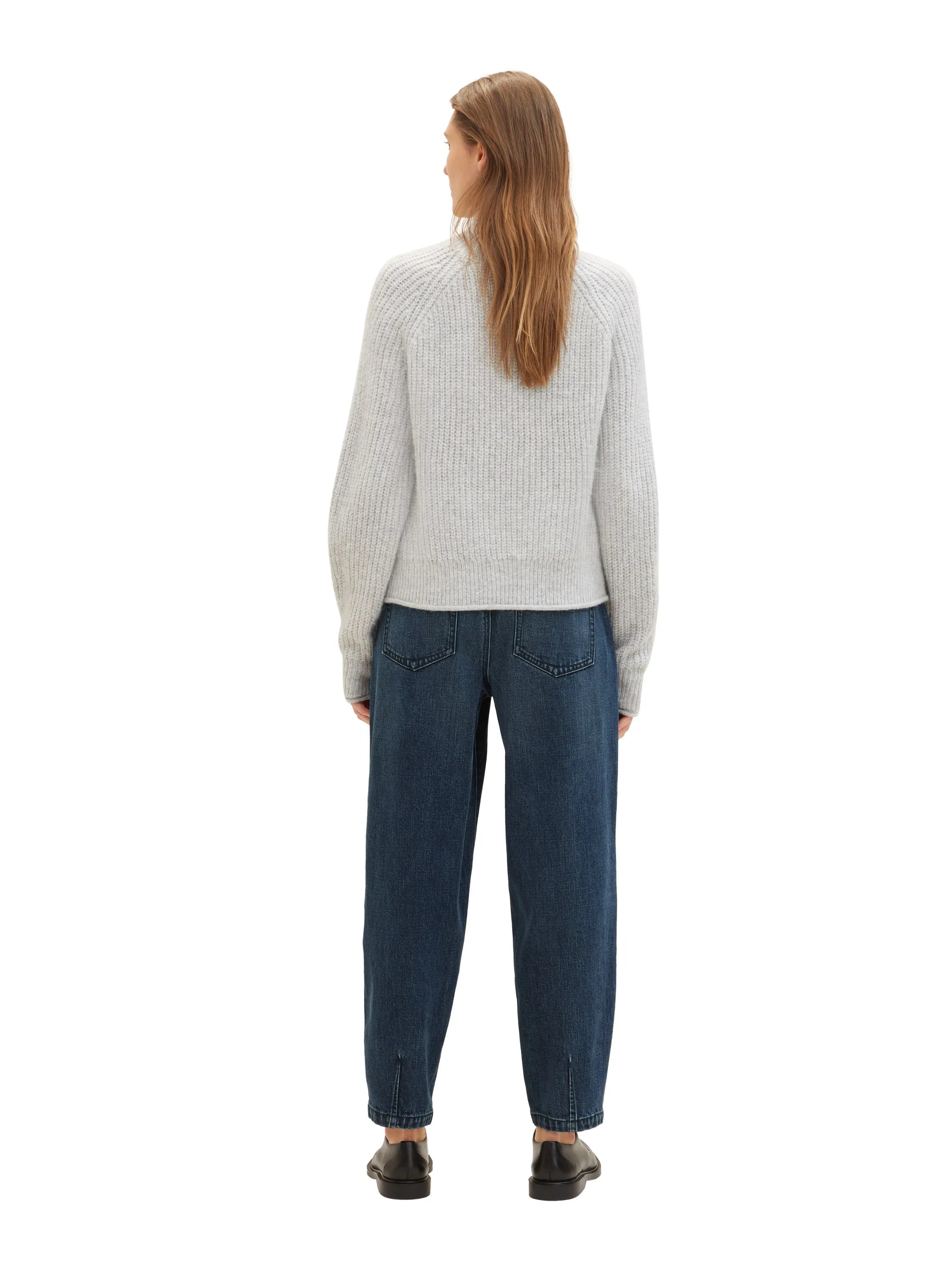 Tom Tailor Clean Dark Stone Blue Denim Women Barrel Leg Jeans with Tencelª Lyocell SKU: 1040760_10114 Image 04