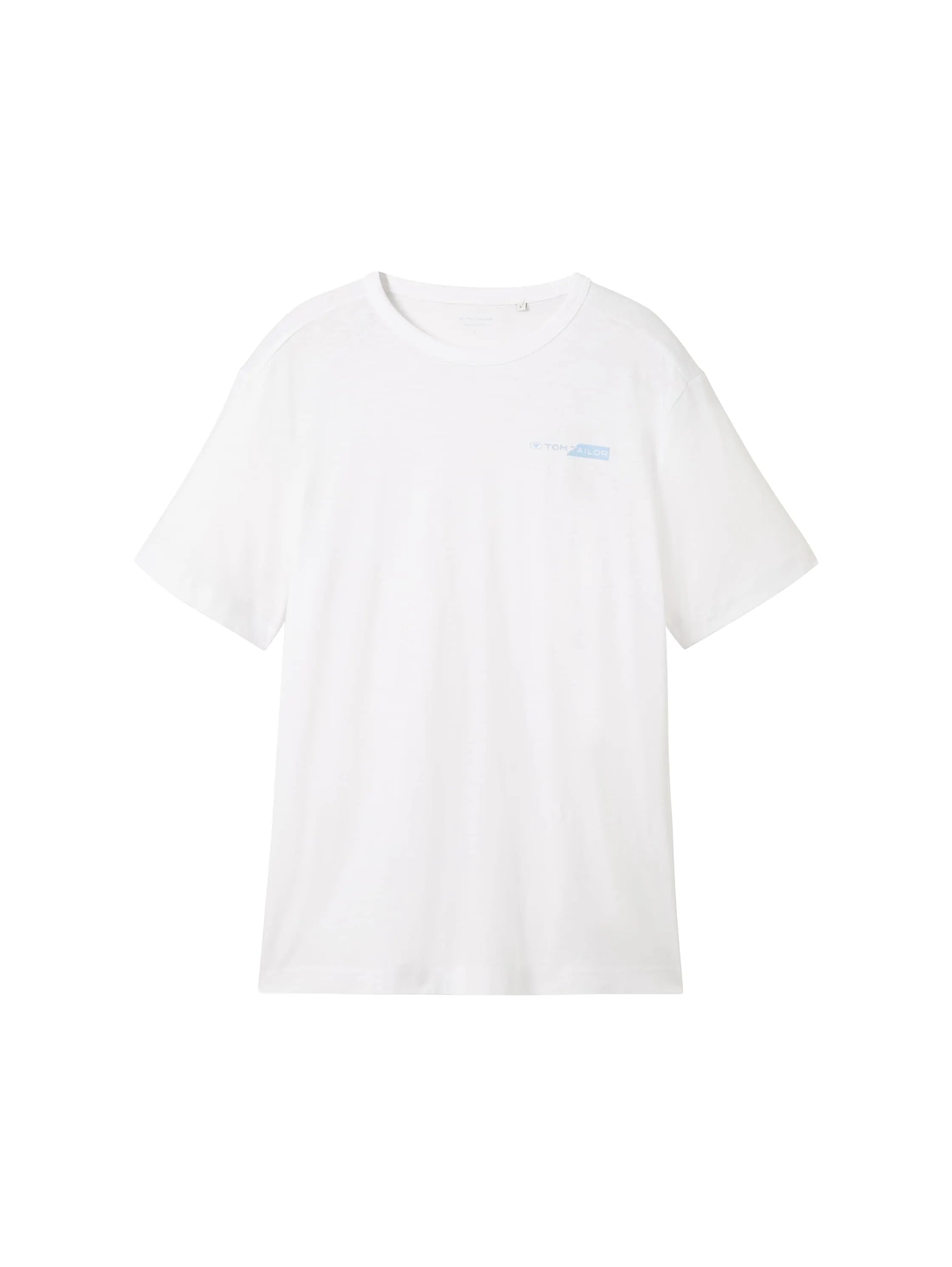 Tom Tailor White Men T-Shirt with a Logo Print SKU: 1040821_20000 Image 07