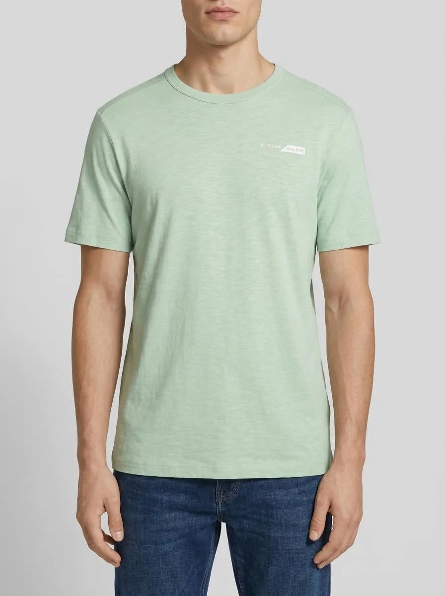 Tom Tailor Paradise Mint Men T-Shirt with a Logo Print SKU: 1040821_23383 Image 00