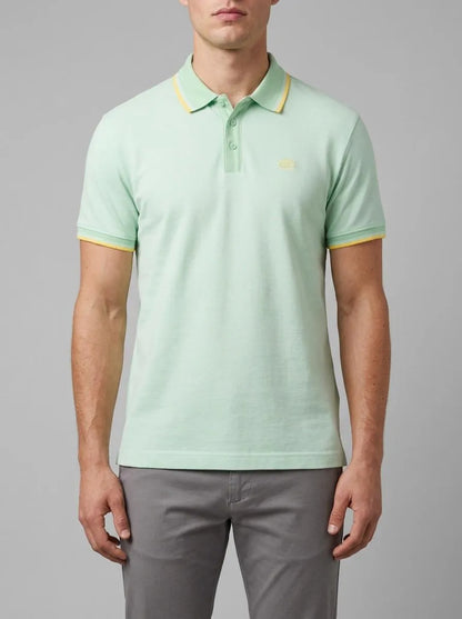 Tom Tailor White Mint Twotone Men Basic Polo Shirt SKU: 1040822_35203 Image 00
