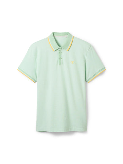 Tom Tailor White Mint Twotone Men Basic Polo Shirt SKU: 1040822_35203 Image 07