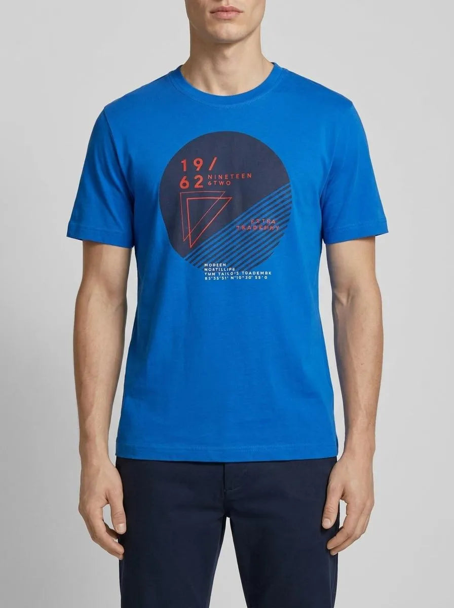 Tom Tailor Sure Blue Men T-Shirt with a Print SKU: 1040825_12393 Image 00