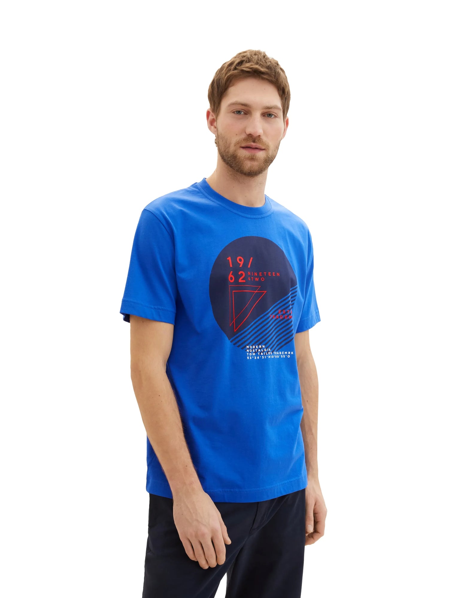 Tom Tailor Sure Blue Men T-Shirt with a Print SKU: 1040825_12393 Image 01