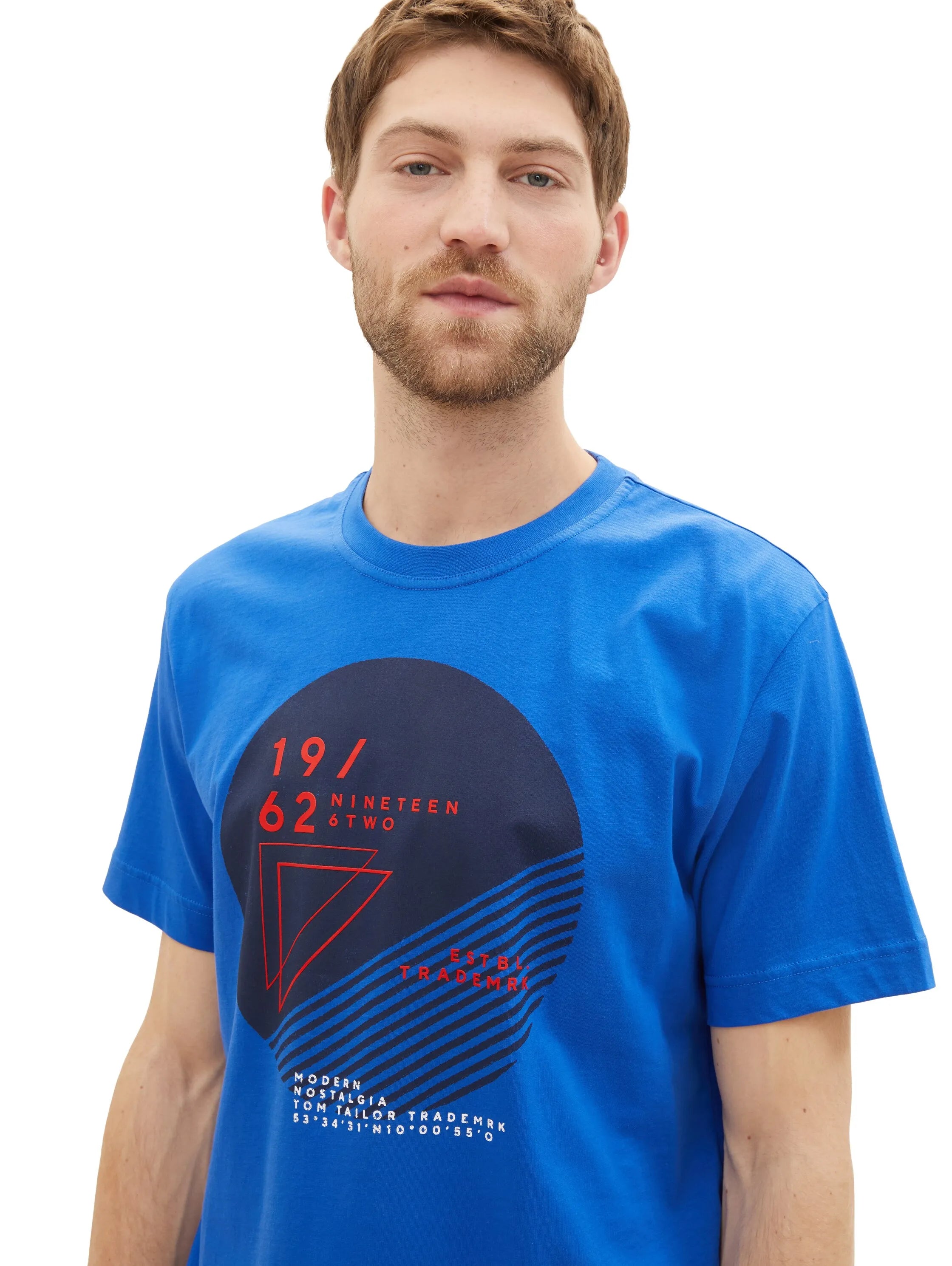 Tom Tailor Sure Blue Men T-Shirt with a Print SKU: 1040825_12393 Image 04