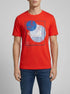 Tom Tailor Basic Red Men T-Shirt with a Print SKU: 1040825_13189 Image 00
