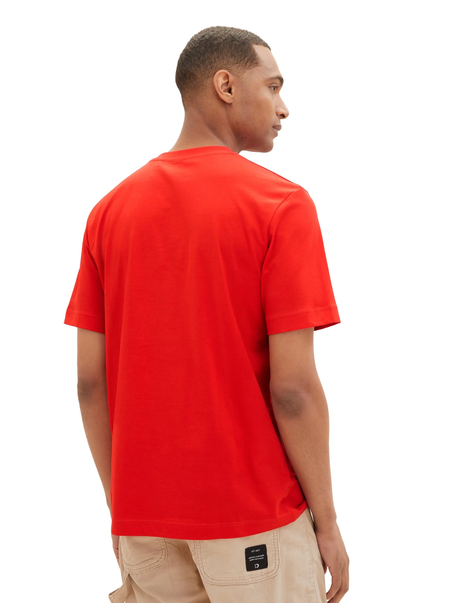 Tom Tailor Basic Red Men T-Shirt with a Print SKU: 1040825_13189 Image 03
