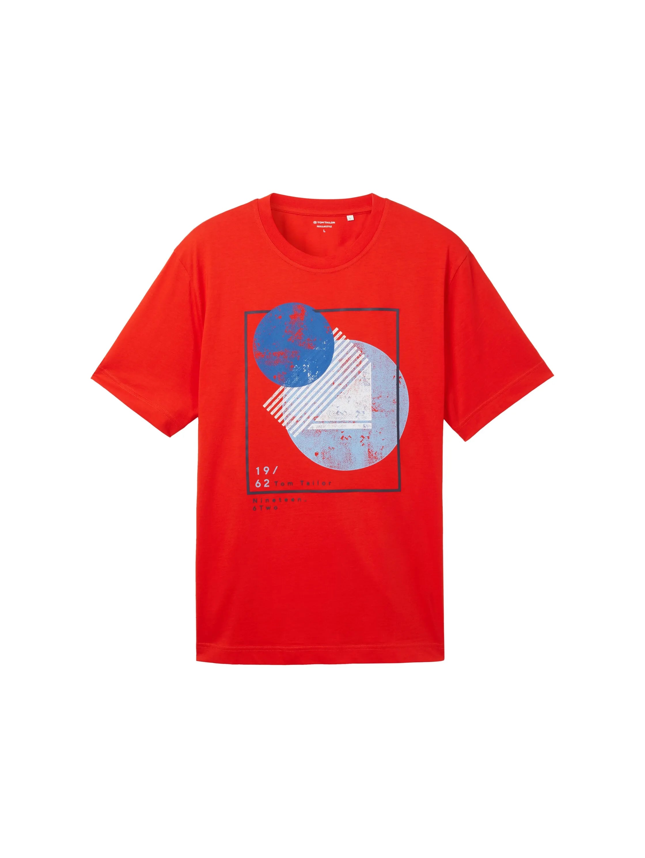 Tom Tailor Basic Red Men T-Shirt with a Print SKU: 1040825_13189 Image 07