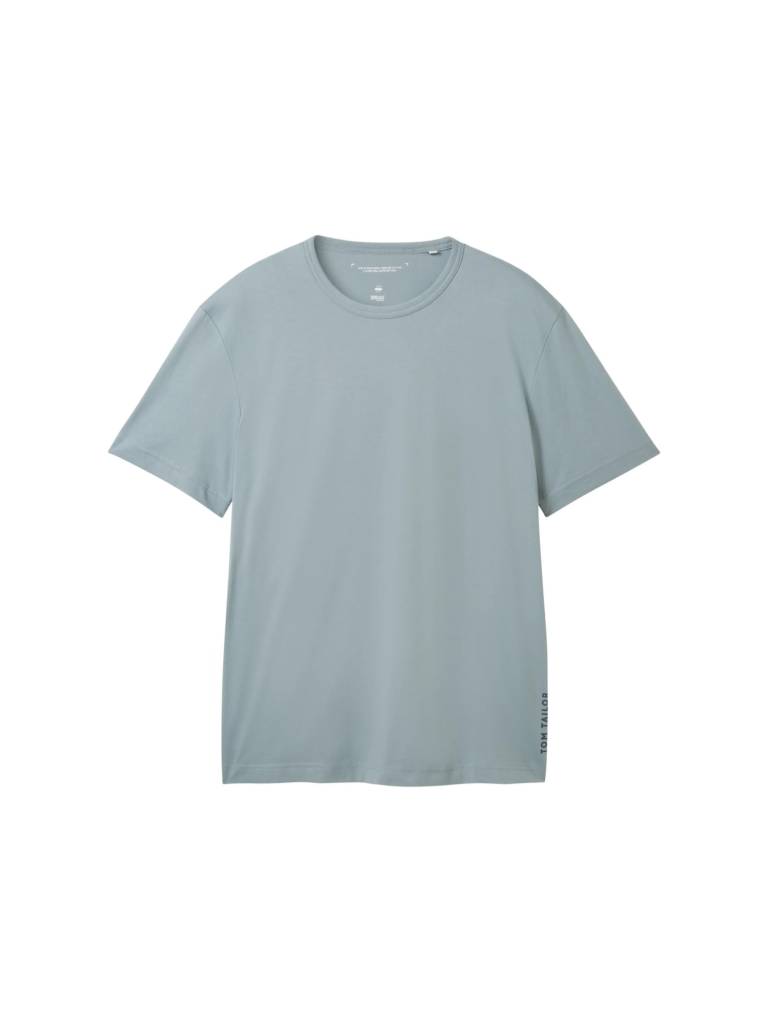 Tom Tailor Grey Mint Men Basic T-Shirt with a Logo Print SKU: 1040826_27475 Image 07