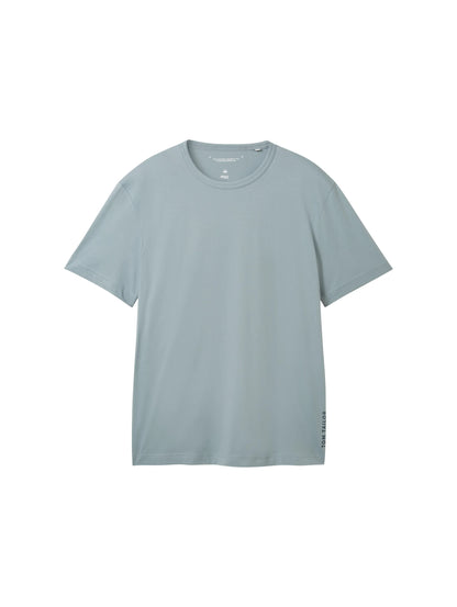 Tom Tailor Grey Mint Men Basic T-Shirt with a Logo Print SKU: 1040826_27475 Image 07