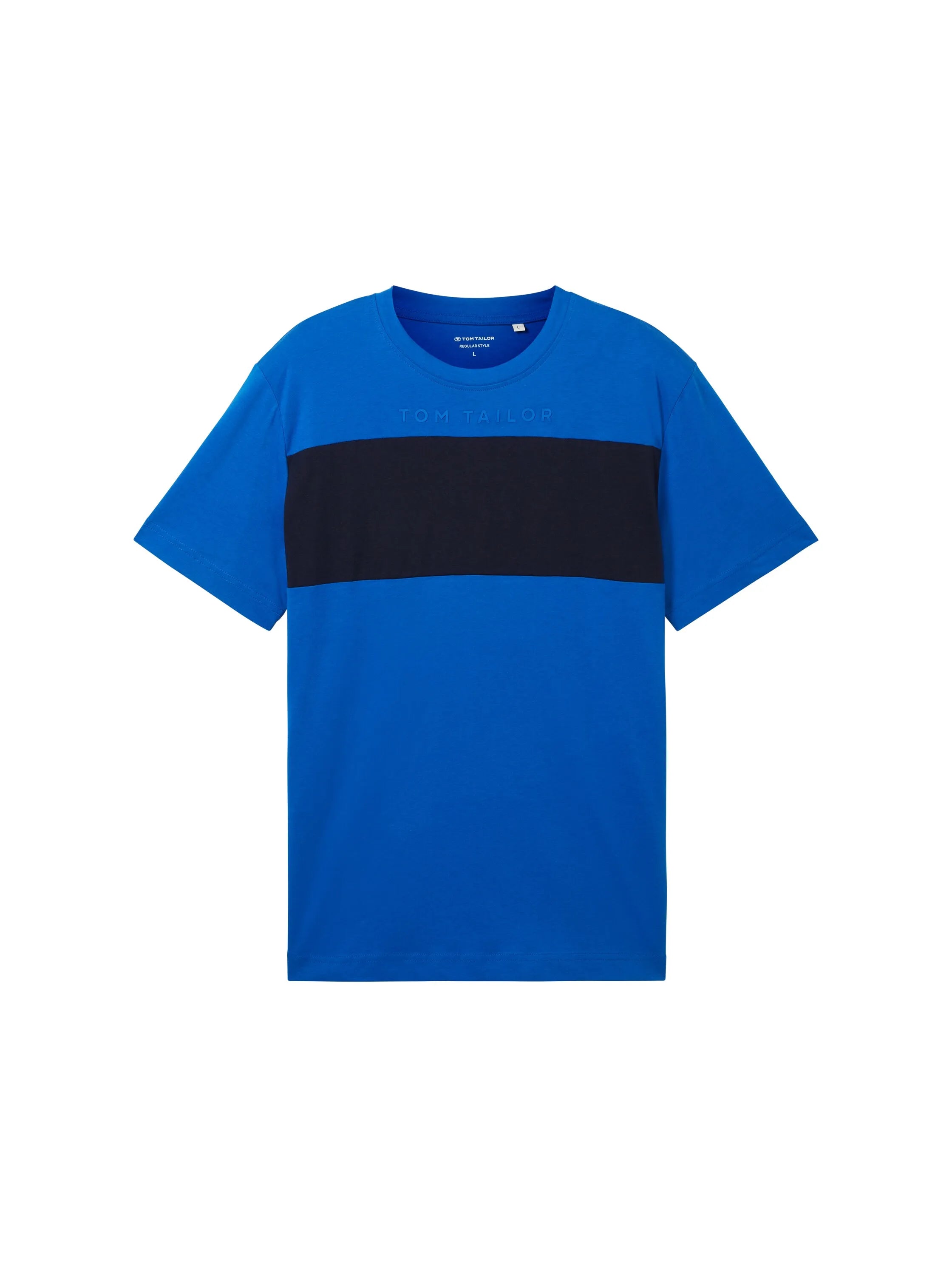 Tom Tailor Sure Blue Men T-Shirt with Colour Blocking SKU: 1040835_12393 Image 07