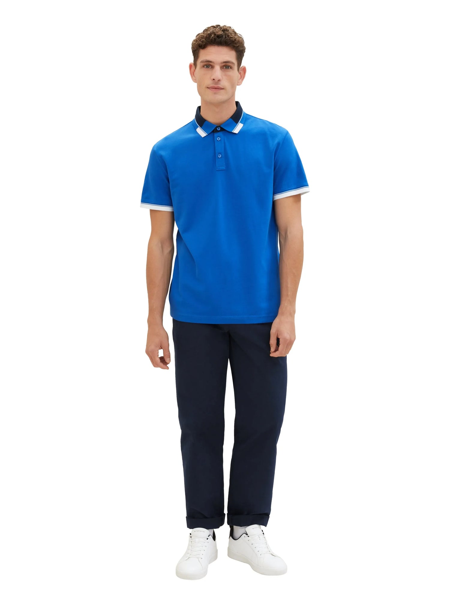 Tom Tailor Sure Blue Men Regular Fit Short-Sleeved Polo Shirt SKU: 1040837_12393 Image 02