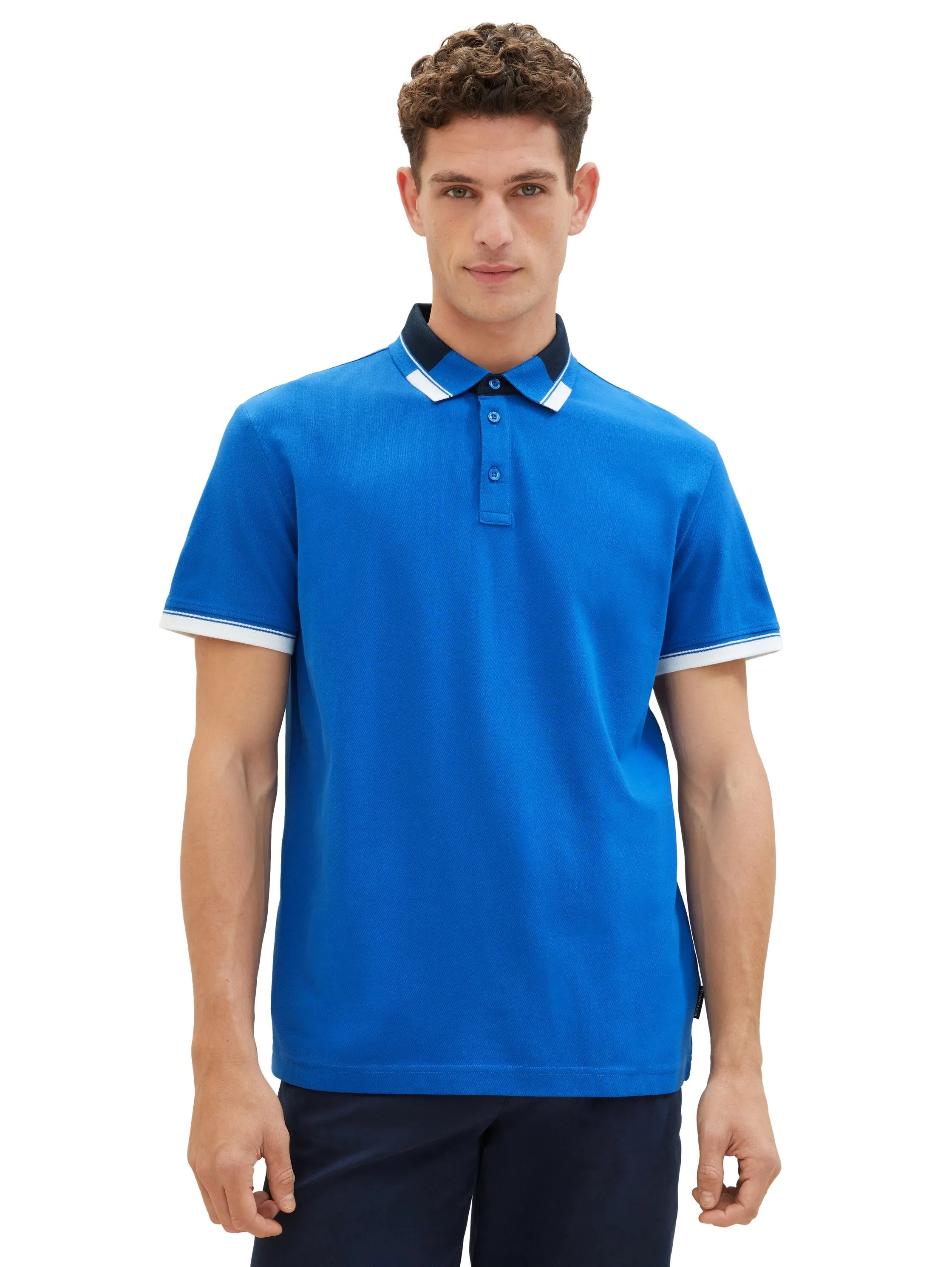Tom Tailor Sure Blue Men Regular Fit Short-Sleeved Polo Shirt SKU: 1040837_12393 Image 06