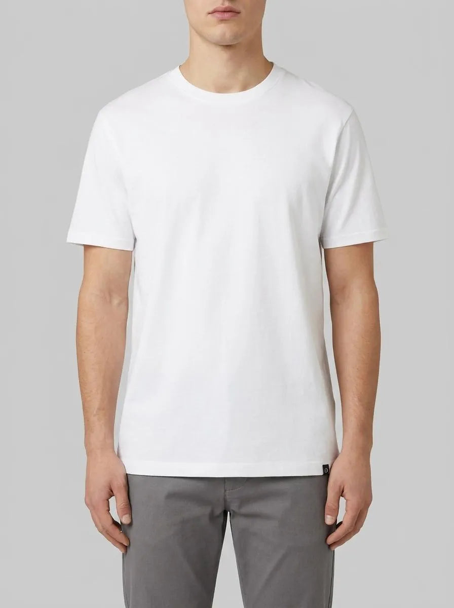 Denim Tom Tailor White Men Basic T-Shirt SKU: 1040877_20000 Image 00