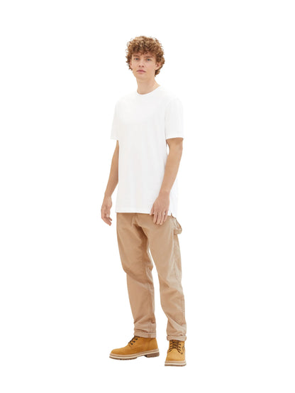 Denim Tom Tailor White Men Basic T-Shirt SKU: 1040877_20000 Image 02