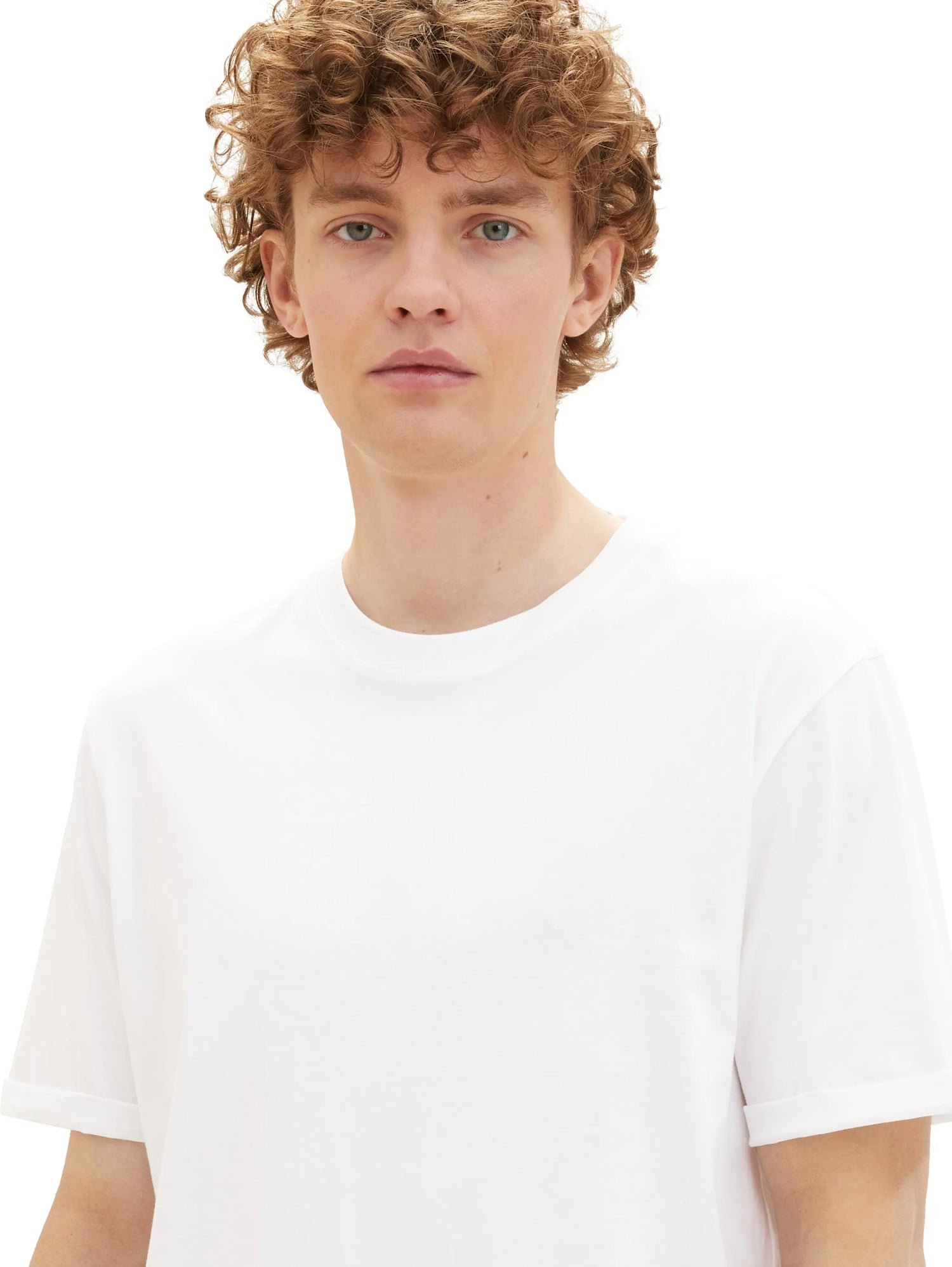 Denim Tom Tailor White Men Basic T-Shirt SKU: 1040877_20000 Image 04