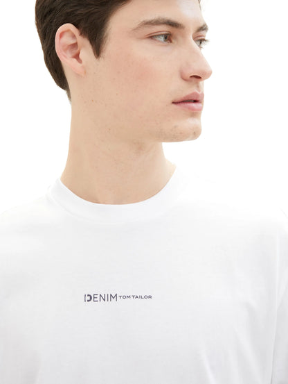 Denim Tom Tailor White Men Organic Cotton T-Shirt SKU: 1040880_20000 Image 04