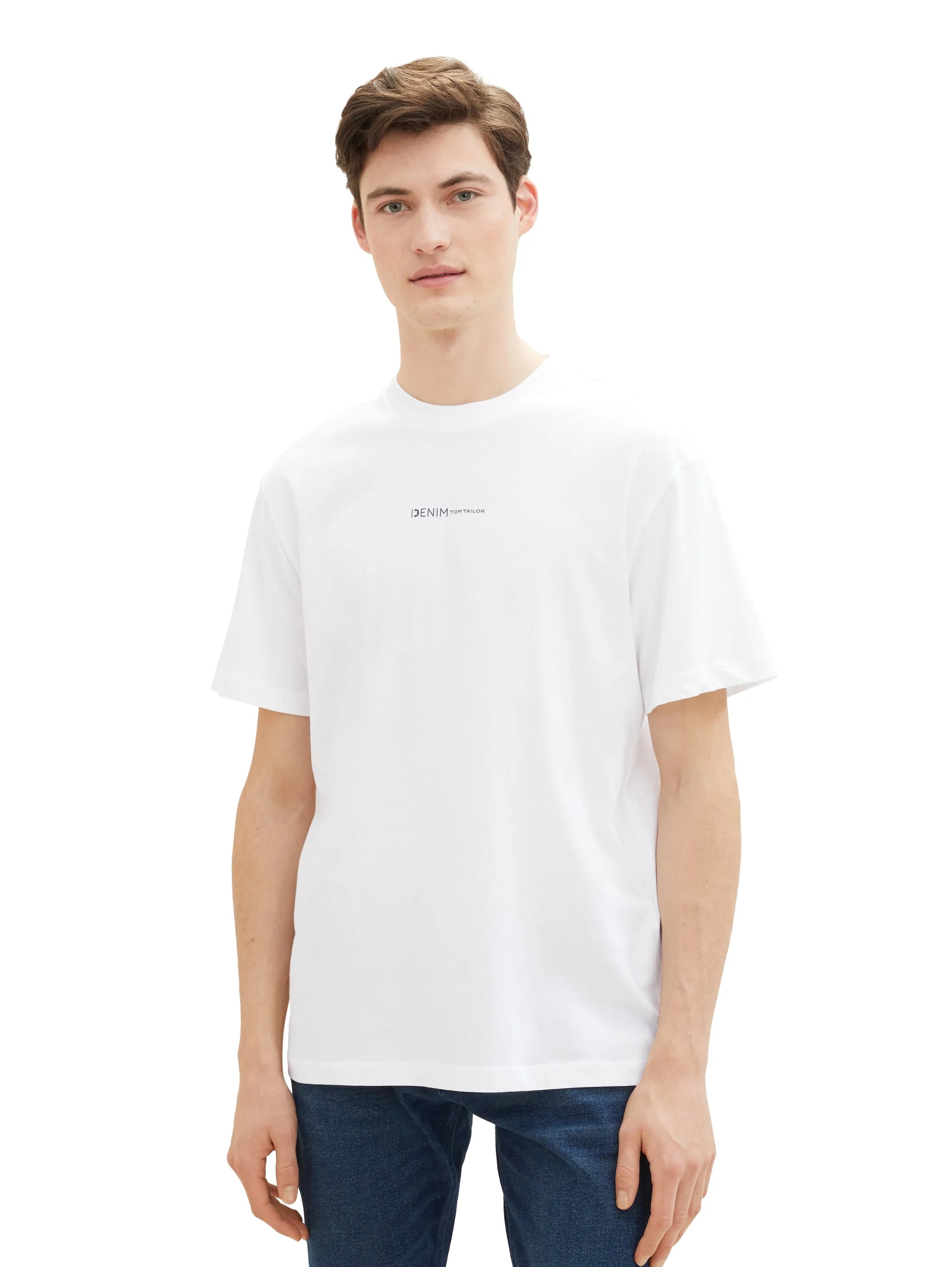 Denim Tom Tailor White Men Organic Cotton T-Shirt SKU: 1040880_20000 Image 05